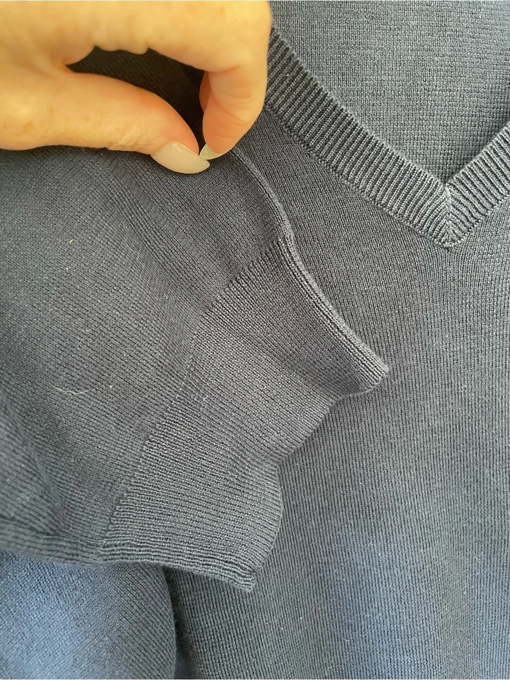 Ralph Lauren Polo Pima Cotton V-neck, navy, men’s XL